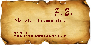 Pávlai Eszmeralda névjegykártya